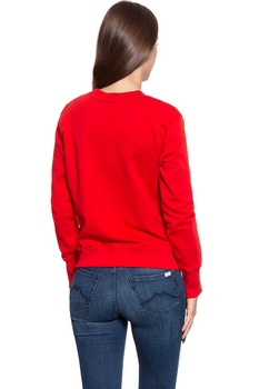 BLUZA LEE DAMSKA LOGO SWS BRIGHT RED L53YRXEF SAMPLE 112112619