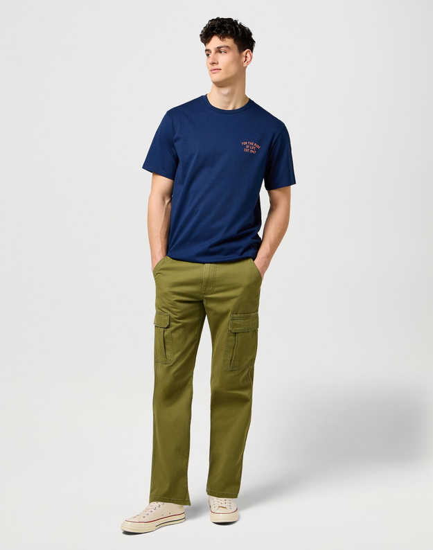 MESKIE SPODNIE WRANGLER REGULAR CARGO CAPULET OLIVE 112373197