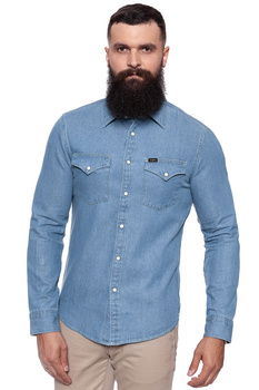 KOSZULA JEANSOWA MĘSKA LEE WESTERN SHIRT INDIGO BLUE L644MGEW 112115562