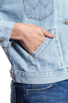 DAMSKA KURTKA JEANSOWA WRANGLER RETRO JACKET TUBBLE BLUE W415FH17J 112128783