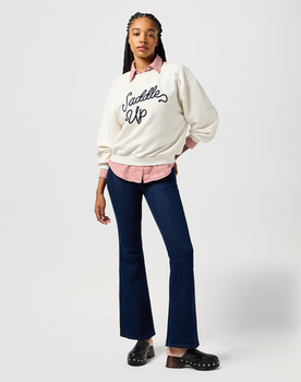 WRANGLER DAMSKIE SPODNIE JEANSOWE WRANGLER FIERCE FLARE TWILIGHT TIDE 112364737