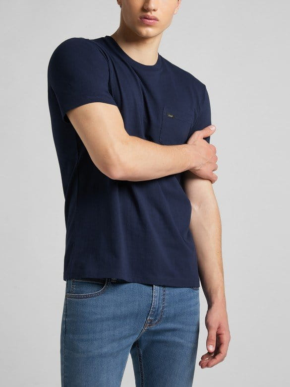 LEE POCKET TEE MĘSKI T-SHIRT NAVY L63JFQ35 112145334