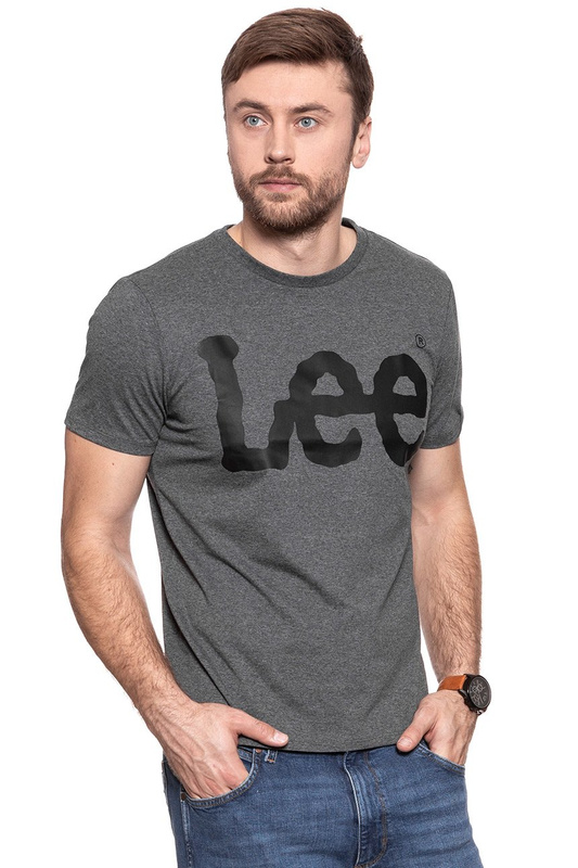 LEE T SHIRT LOGO TEE DARK GREY MELE L62AAI06 112114433