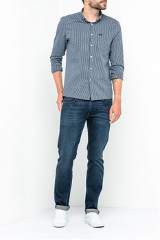 LEE SLIM BUTTON DOWN MĘSKA KOSZULA MATERIAŁOWA PASKI NIGHT SKY L66XZQSJ 112116850