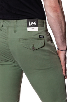 LEE SPODNIE MĘSKIE SLIM CHINO OLIVE GREEN L768FT33