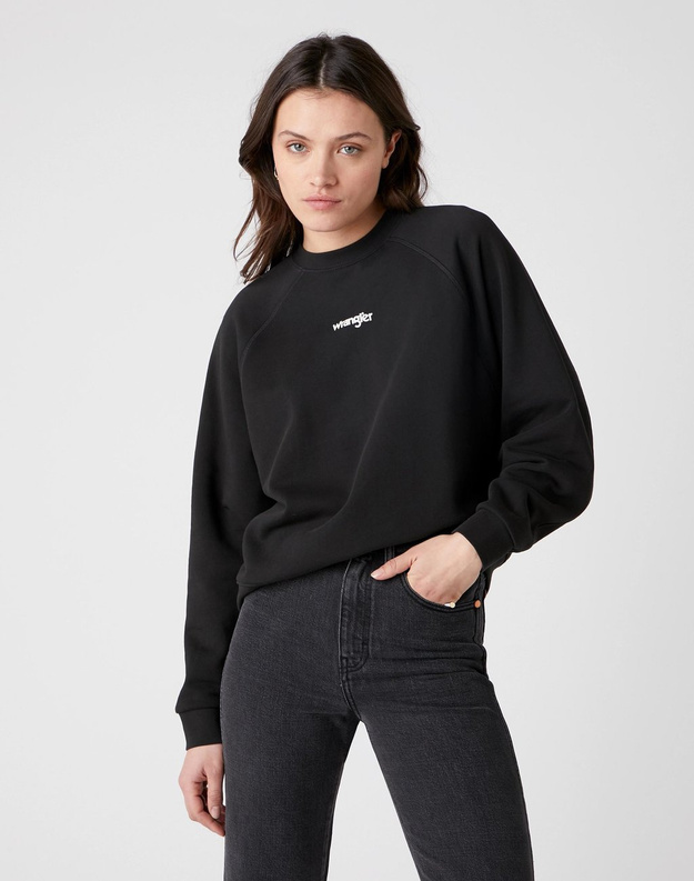 DAMSKA BLUZA WRANGLER RETRO RAGLAN FADED BLACK W6P5HNXV6 112130827