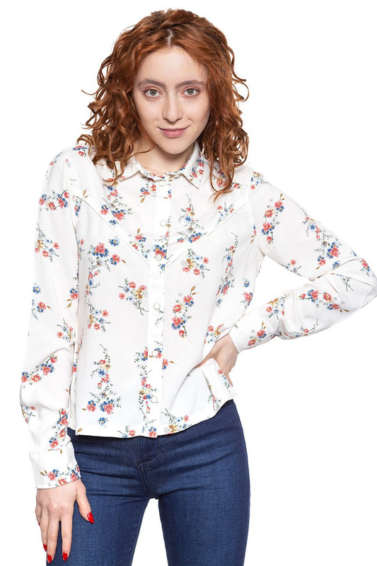 KOSZULA WRANGLER FLOWER SHIRT OFFWHITE W5N6TI737 112130266