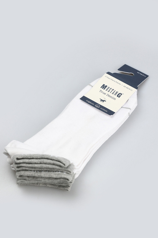 6-PAK Męskich Skarpet MUSTANG white mix