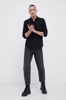 LEE REGULAR WESTERN MĘSKA KOSZULA MATERIAŁOWA BLACK L66WPA01 112140591