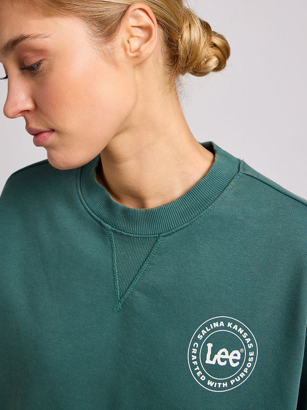 LEE DAMSKA BLUZA LEE ESSENTIAL GRAPHIC SWS EVERGREEN 112350243