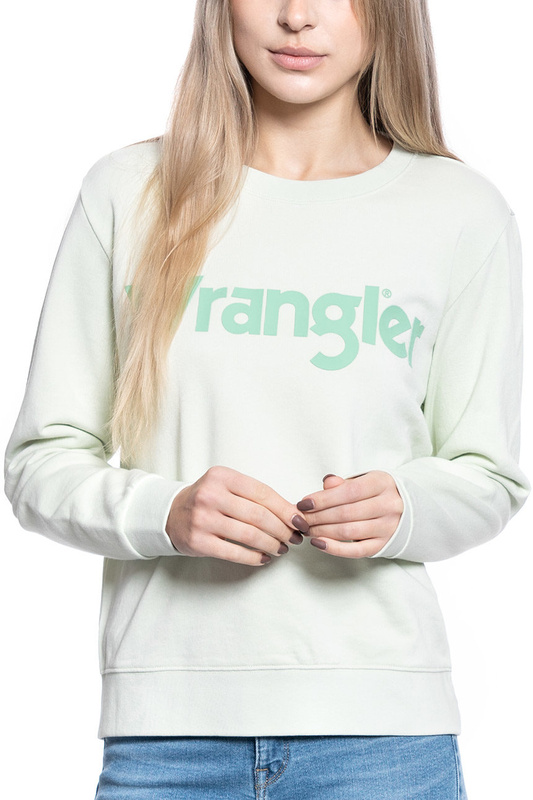 DAMSKA BLUZA WRANGLER REGULAR SWEAT ALMOST AQUA W6N2HAG11 112130788