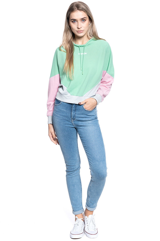 BLUZA DAMSKA WRANGLER 90'S SWEAT NEPTUNE GREEN W6P1KQG10 112130810