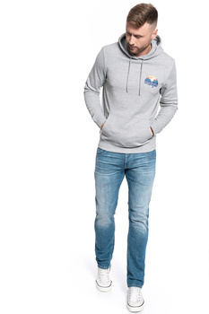 BLUZA WRANGLER SUNSET HOODIE MID GREY MEL W6A8HYX37 112130669