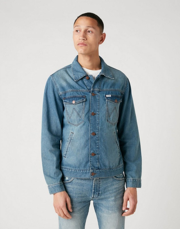 MĘSKA KURTKA JEANSOWA WRANGLER REGULAR JACKET HEMP LITE W443ZB286 112128880