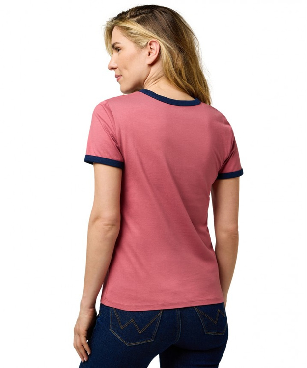 DAMSKA KOSZULKA WRANGLER RINGER TEE MAUVEWOOD 112370817