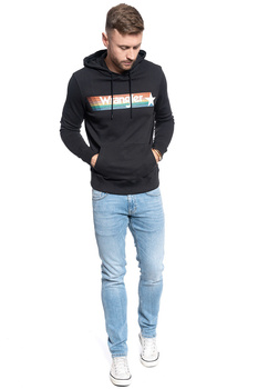 MĘSKA BLUZA WRANGLER WRANGLER HOODIE FADED BLACK W6C6HAXV6 112130709