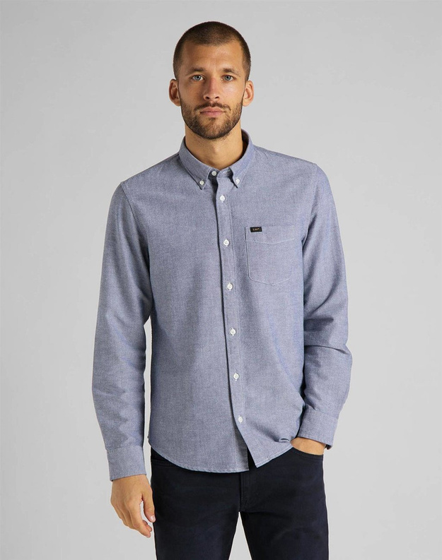 LEE BUTTON DOWN MĘSKA KOSZULA REGULAR FIT NAVY L880RJ35 112123413