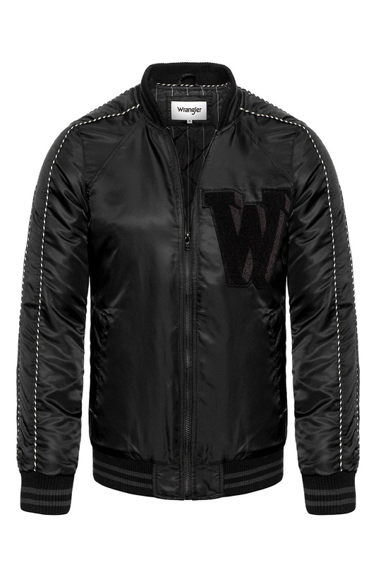 KURTKA ZIMOWA WRANGLER BERNIE BASEBALL BLACK W4703W201 112128982