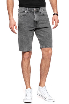 KRÓTKIE SPODENKI WRANGLER DENIM SHORT BLEACHED BLACK W14CRA24P 112126620