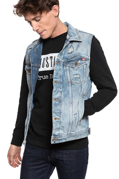 MĘSKI BEZRĘKAWNIK JEANSOWY MUSTANG Biker Vest 1009637 5000 217