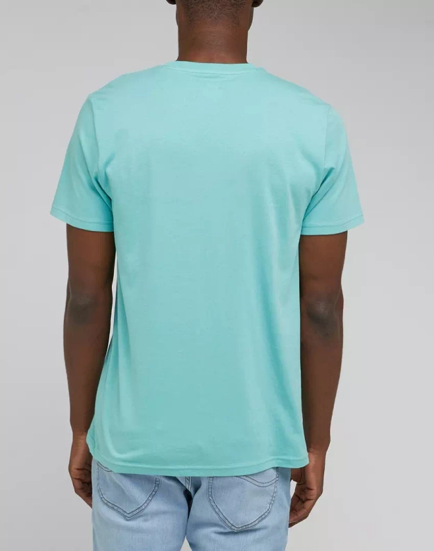 LEE SS PATCH LOGO TEE MĘSKI T-SHIRT KOSZULKA DUSTY JADE L60UFQ41 112330613