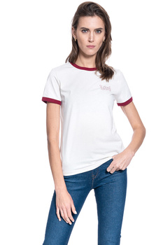 T-SHIRT DAMSKI LEE RINGER TEE SS CLOUD DANCER L44UFEHA 112110014