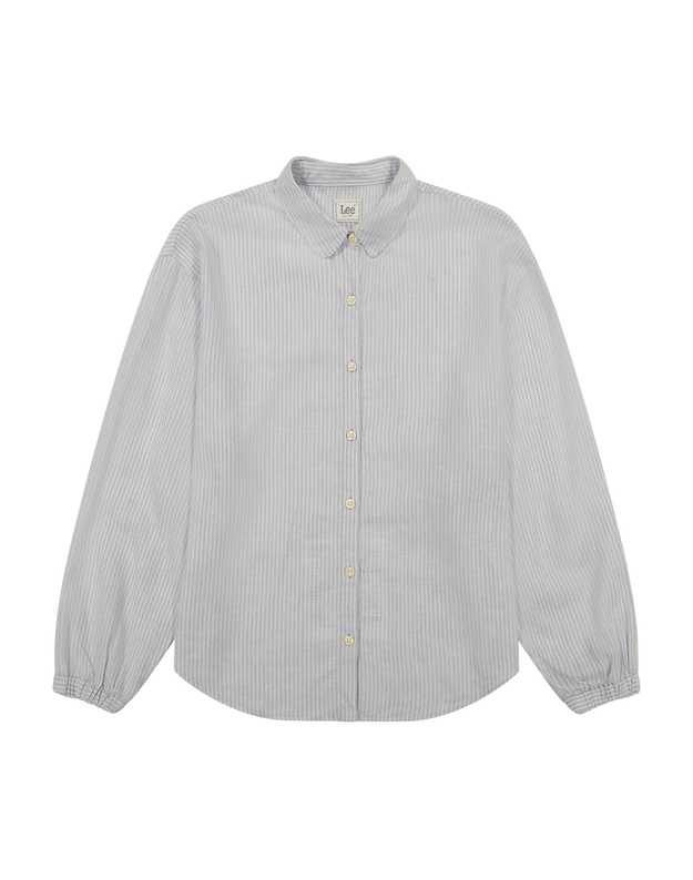 DAMSKA KOSZULA LEE BLOUSE WITH TIE FRONT CONCRETE PINSTRIPE 112363504