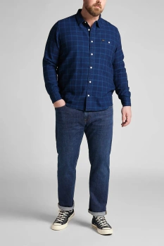 MĘSKIE SPODNIE JEANSOWE LEE DAREN ZIP FLY REGULAR STRAIGHT Dark Bluegrass L707KNUK 112118225