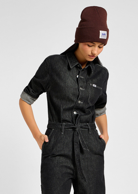 LEE DAMSKA CZAPKA WORKWEAR BEANIE VELVET BEET 112358298 LP75016269