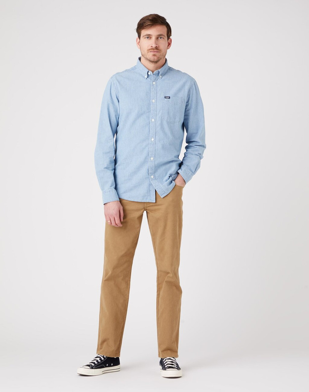WRANGLER TEXAS MĘSKIE SPODNIE MATERIAŁOWE CAMEL W12193175 112319301