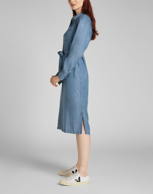 LEE WESTERN DRESS DAMSKA SUKIENKA JEANSOWA BLUE YONDER L50FXESV 112140189