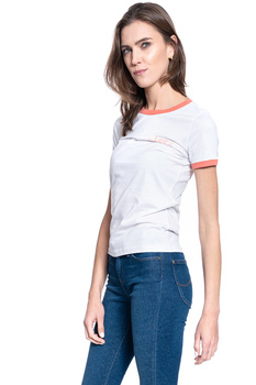 DAMSKI T-SHIRT LEE RINGER TEE SLIM FIT BRIGHT WHITE L40PEPLJ 112108662