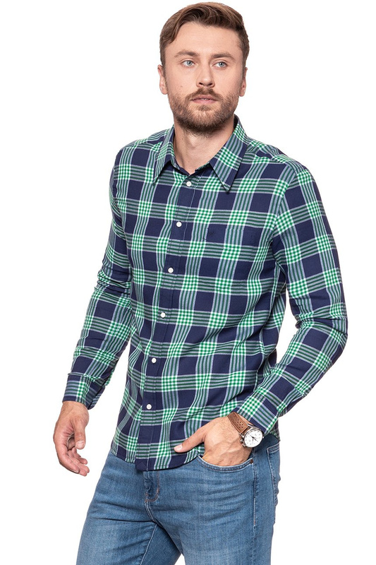 KOSZULA WRANGLER LS 1 PKT SHIRT AMAZON GREEN W5953ORUX 112129787
