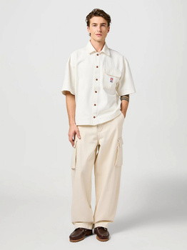 MESKIE SPODNIE WRANGLER CJ LOOSE CARGO ECRU 112362500