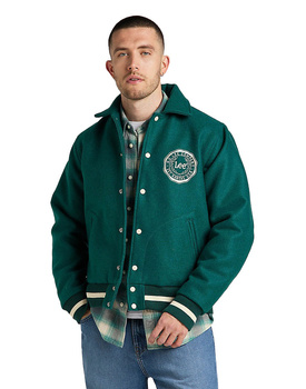 LEE VARSITY JACKET MĘSKA KURTKA PRZEJŚCIOWA LOGO NADRUK ESMERALDA L87TDB96 112321558