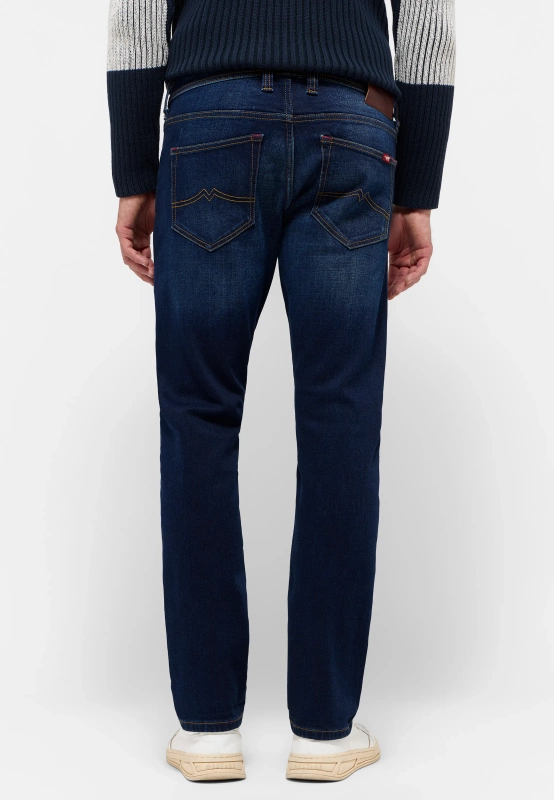 Męskie Spodnie Jeansowe Mustang Style Oregon Slim Denim Blue 1015867 5000 803