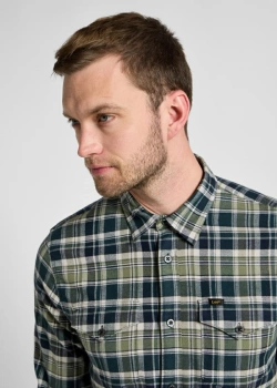 LEE MĘSKA KOSZULA LEE REGULAR SHIRT GREEN 112355698