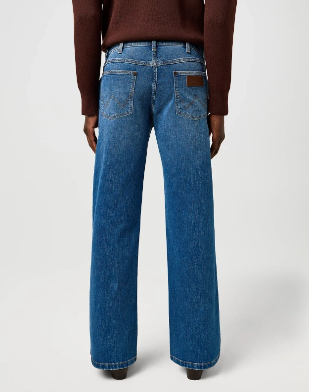 MESKIE SPODNIE WRANGLER LOOSE BOOT SKY BREEZE 112371340