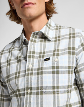 LEE MĘSKA KOSZULA LEESURE SHIRT OLIVE GROVE ECRU PLAI 112363691