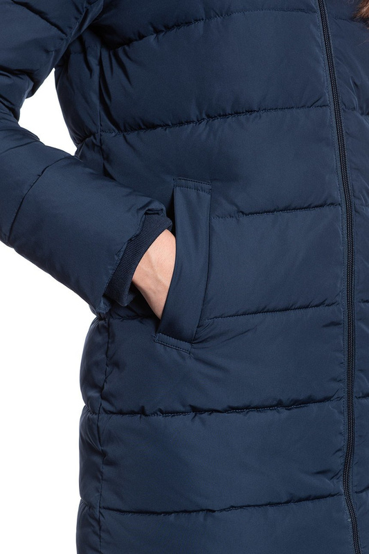 DAMSKA KURTKA ZIMOWA WRANGLER LONG PUFFER NAVY W4N2VJ114 112129160