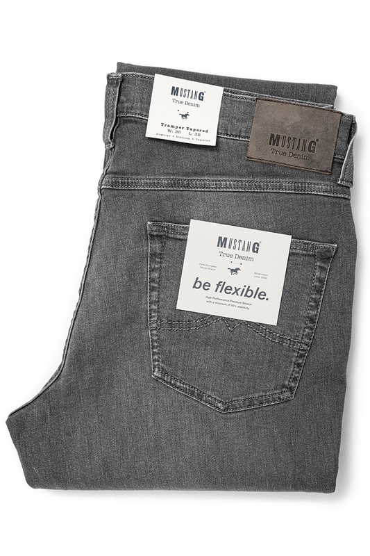 MUSTANG TRAMPER TAPERED MĘSKIE SPODNIE JEANSOWE DENIM GREY 1012443 4500 883