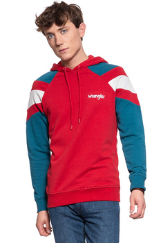 BLUZA WRANGLER CUT&SEW HOODIE RED W6A7JFX47 112130667