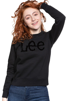 BLUZA LEE DAMSKA ESSENTIAL LOGO SWS BLACK L53FTX01 112112282