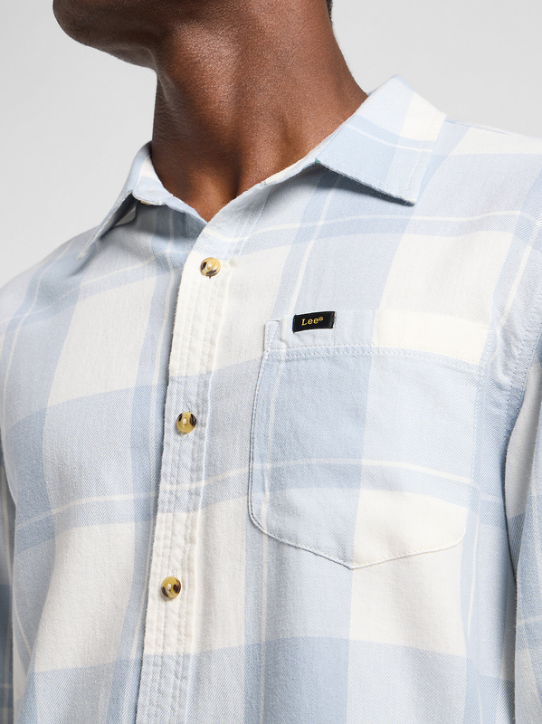 LEE MĘSKA KOSZULA LEE MERCANTILE SHIRT ECRU CONCRETE 112364144