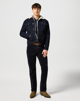 WRANGLER TEXAS MĘSKIE SPODNIE SZTRUKSOWE BLACK 112356789 W121016329