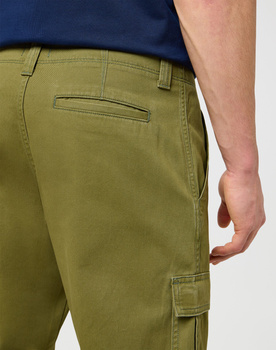 MESKIE SPODNIE WRANGLER REGULAR CARGO CAPULET OLIVE 112373197