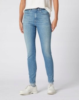 WRANGLER HIGH RISE SKINNY DAMSKIE SPODNIE JEANSOWE SEA SPRAY W27HJAXFQ 112128086