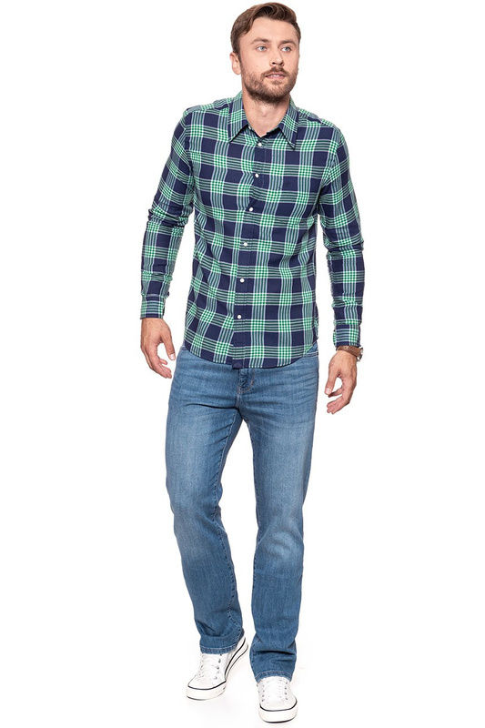 KOSZULA WRANGLER LS 1 PKT SHIRT AMAZON GREEN W5953ORUX 112129787