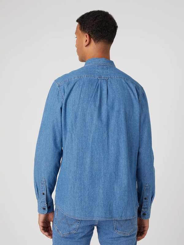 WRANGLER 1 PKT BUTTON DOWN SHIRT MĘSKA KOSZULA JEANSOWA JEANS W5B15K14V 112331175