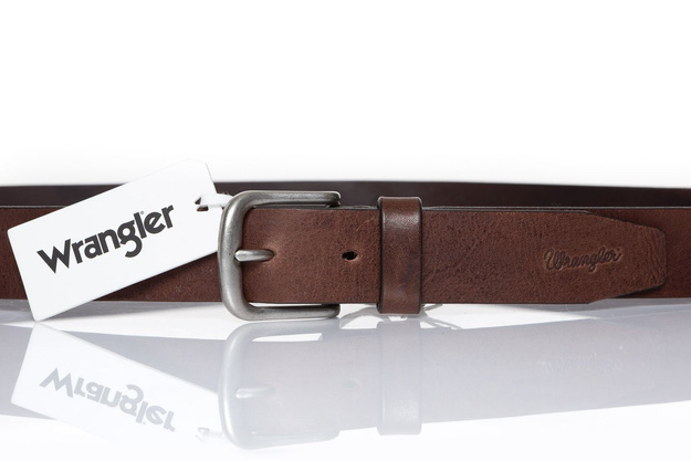PASEK WRANGLER AUTHENTIC BELT BROWN W0B62U185 112125557